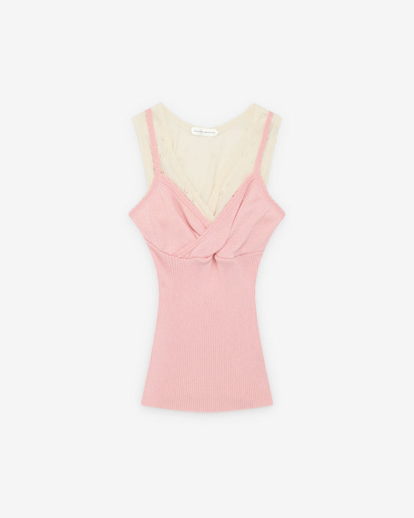 August Barron - Women's Double Camisole - (Pink/Cream)