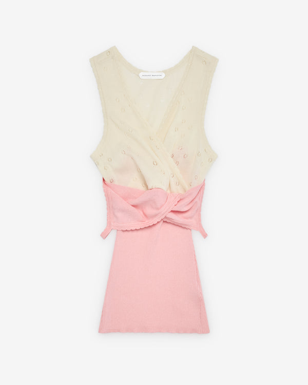August Barron - Women's Double Camisole - (Pink/Cream)
