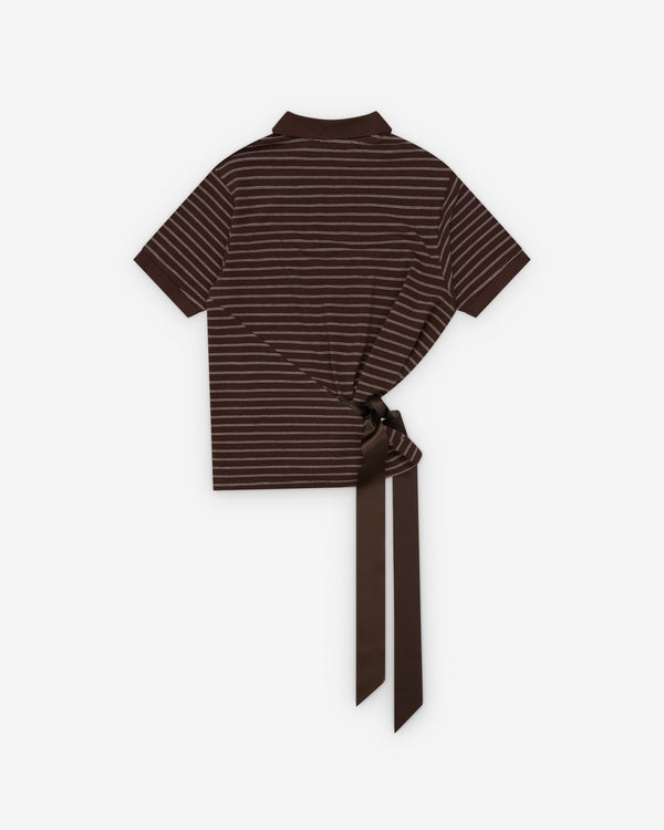 August Barron - Women's Tied Polo - (Brown)