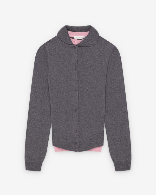 August Barron - Women's Double Cardigan - (Grey/Pink)