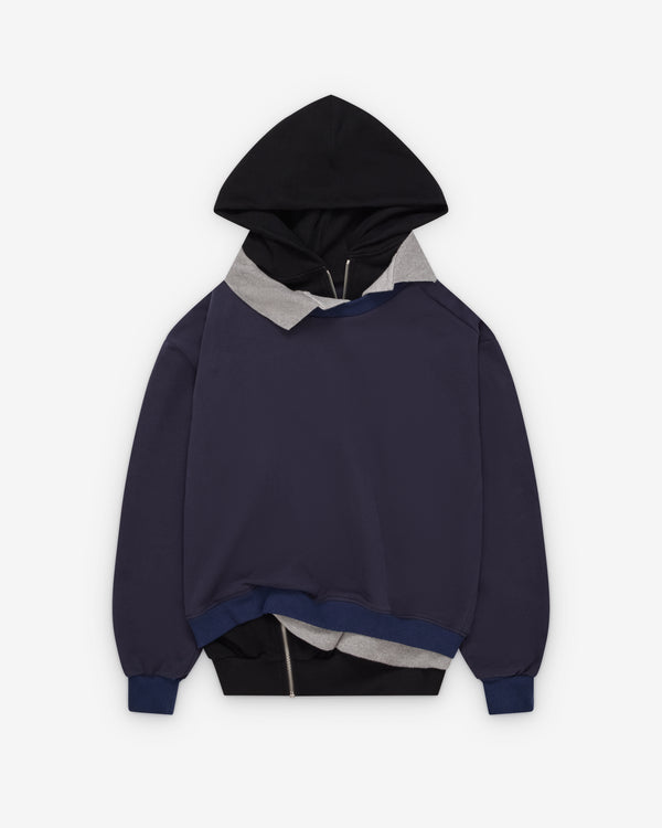 August Barron - Women's Triple Hoodie - (Navy/Grey)