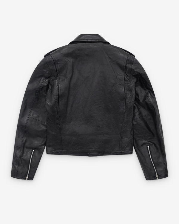 Auralee - Men's Lamb Leather Riders Jacket - (Black)