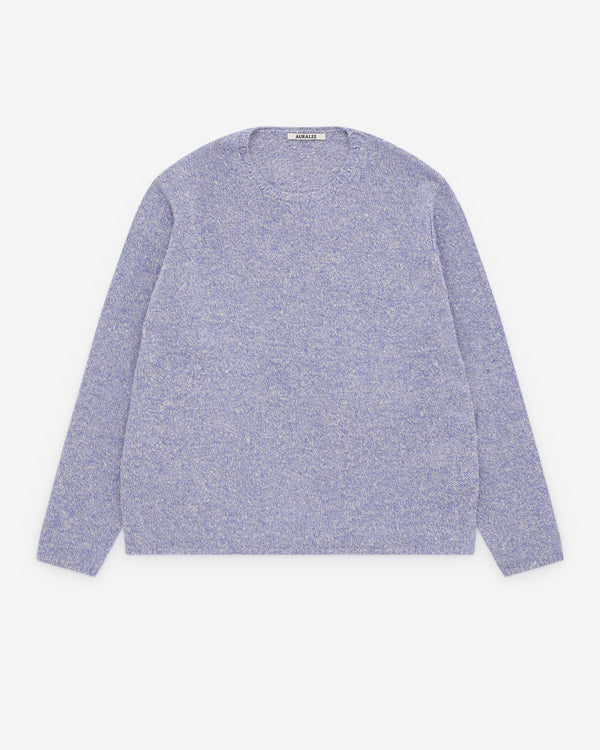 Auralee - Men’s Airy Silk Wool Knit Pull Over - (Light Purple)