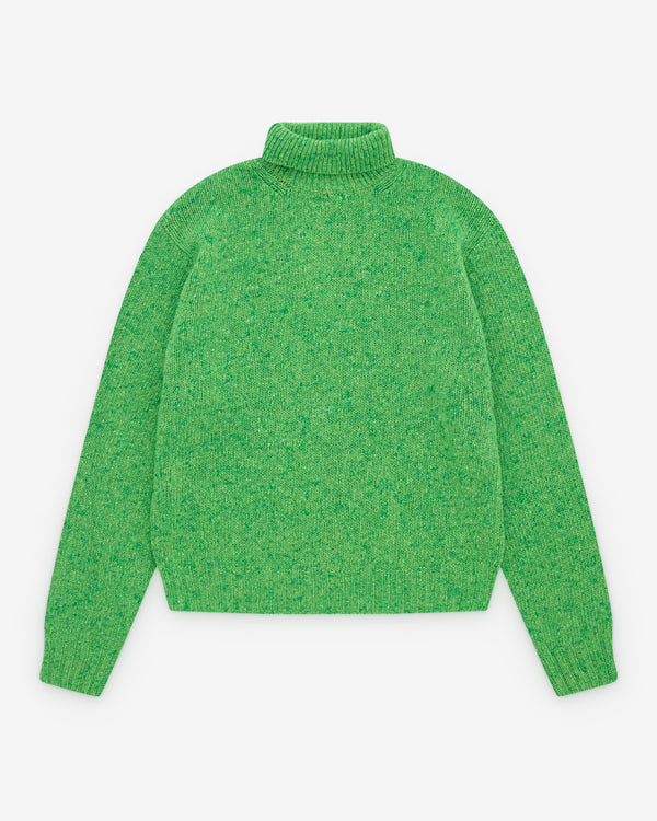 Auralee - Men’s Cashmere Mélange Knit Turtle Neck - (Green)