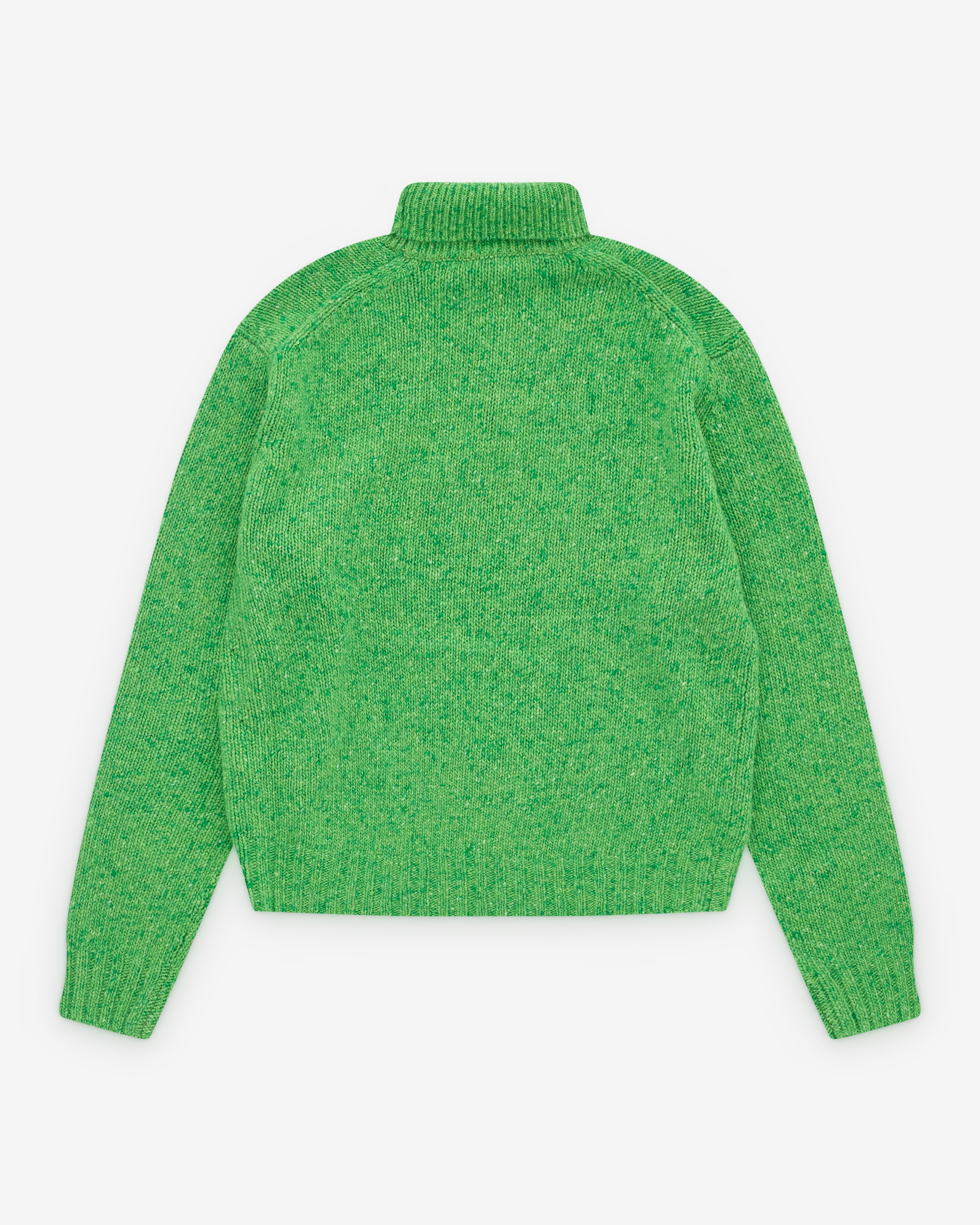 AURALEE ニット Auralee: Men's Cashmere Mélange Knit Turtle Neck (Green