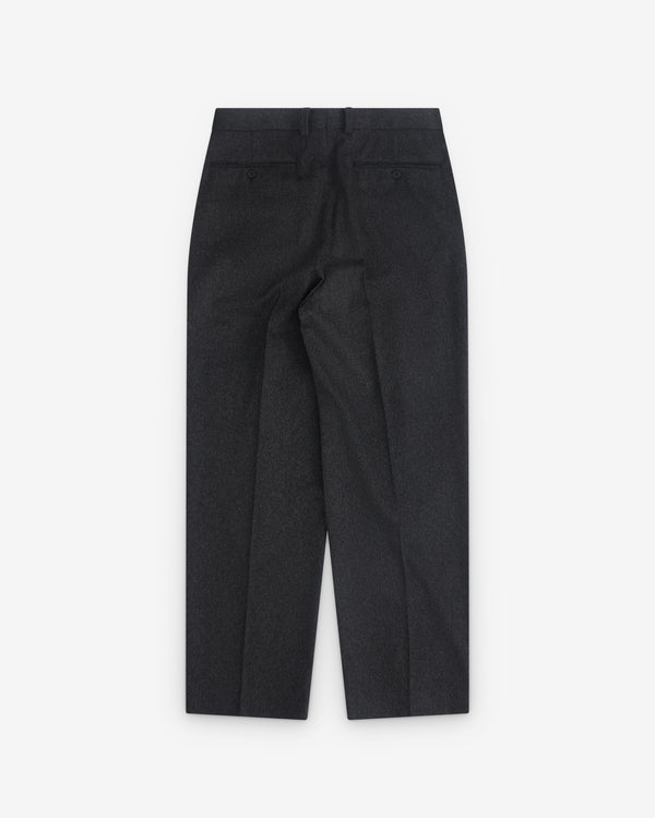 Auralee - Men’s Cashmere Moleskin Two-Tuck Slacks - (Charcoal)