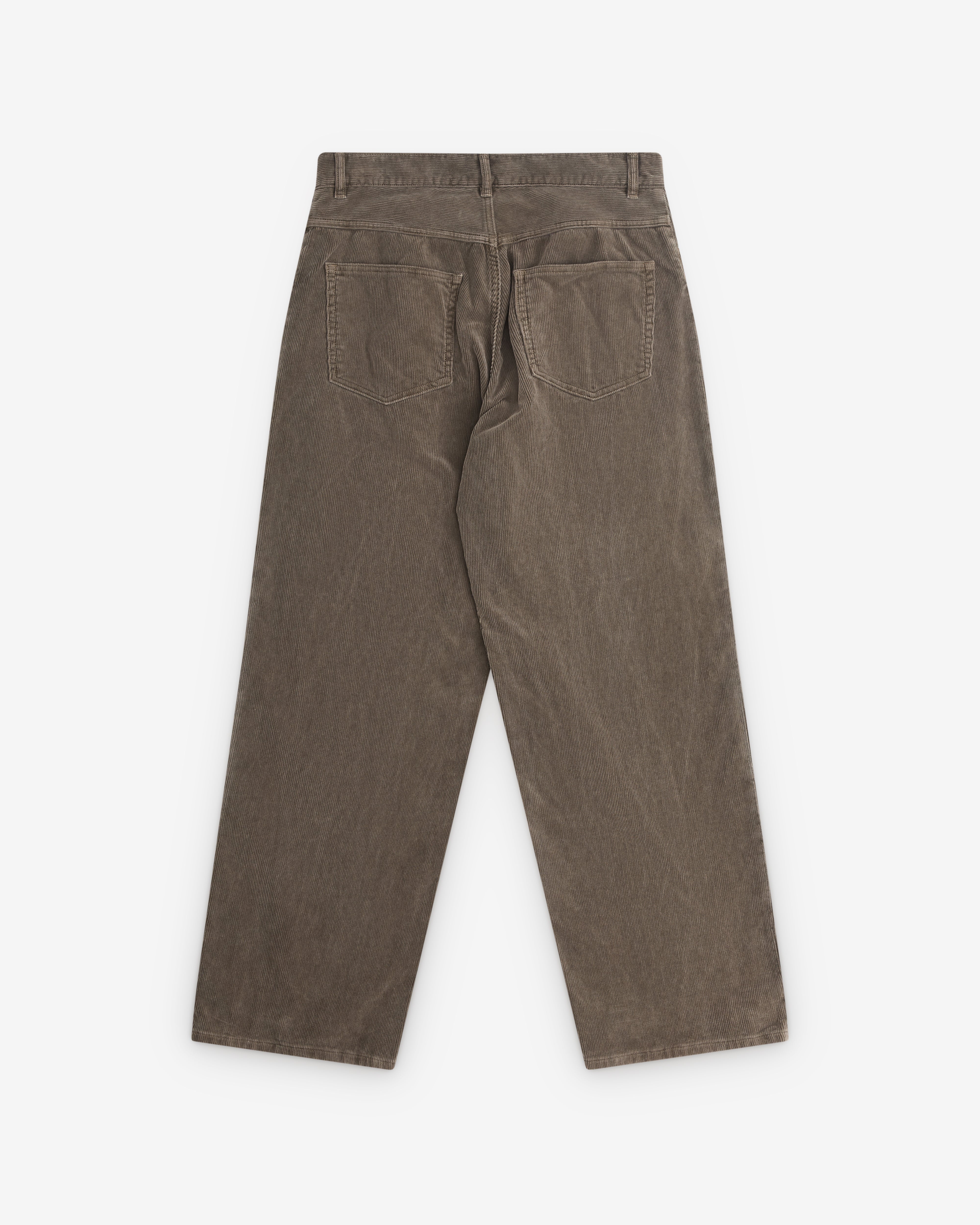 Auralee: Men's Pigment Dyed Finx Corduroy Wide Leg Pant (Olive