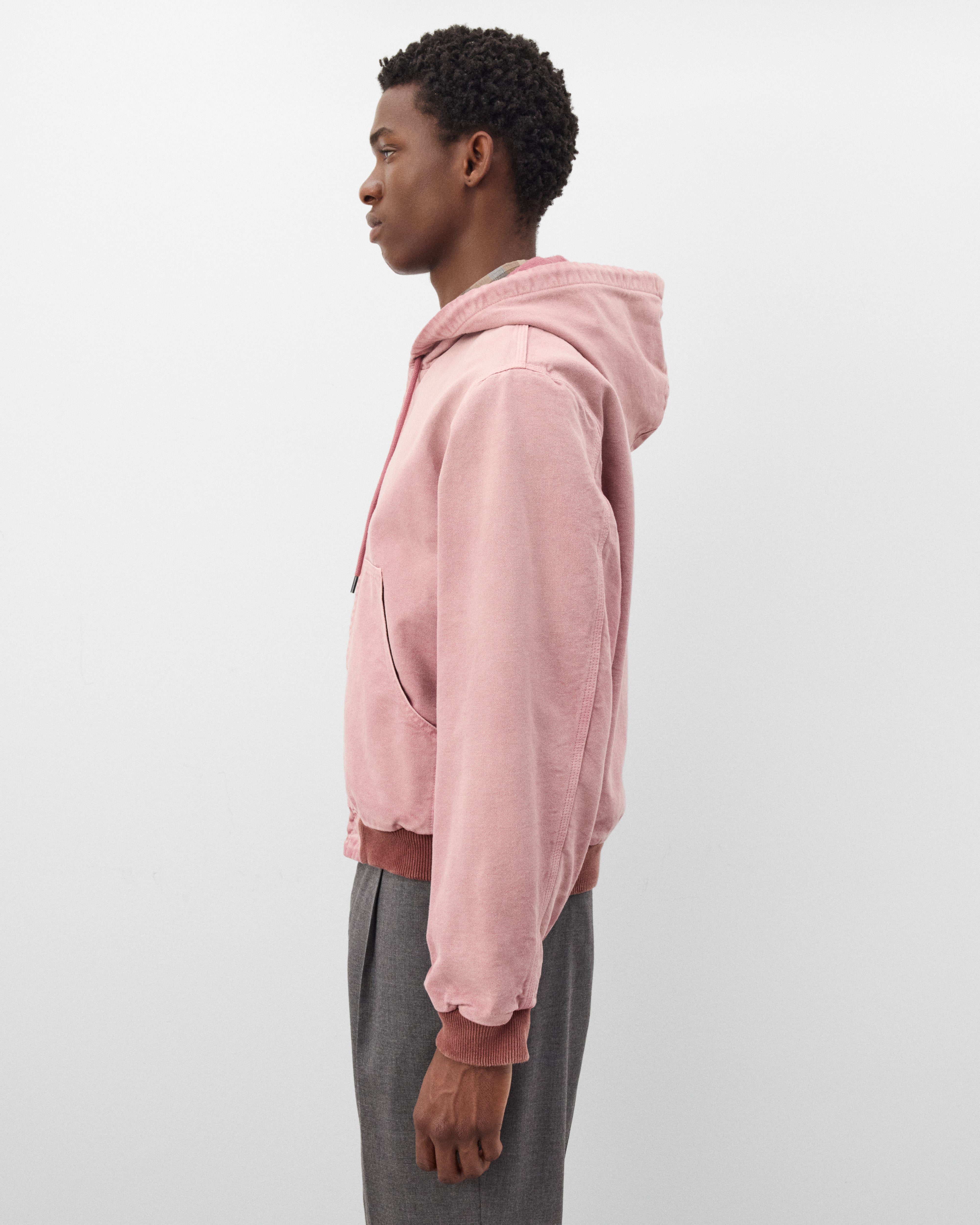 Auralee: Men's Short Zip Parka (Burgundy) | Dover Street Market London