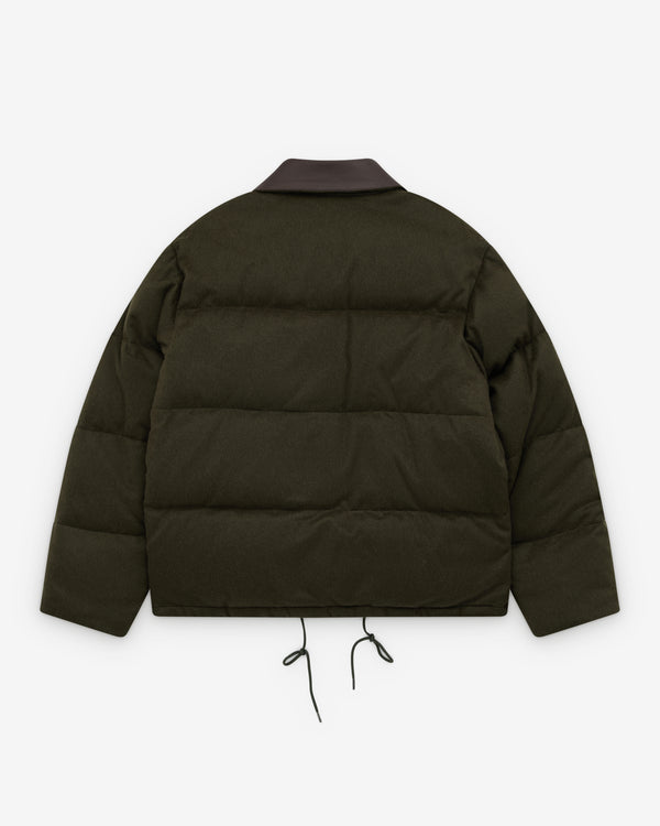 Auralee - Men's Baby Camel Flannel Down Blouson - (Dark Olive)