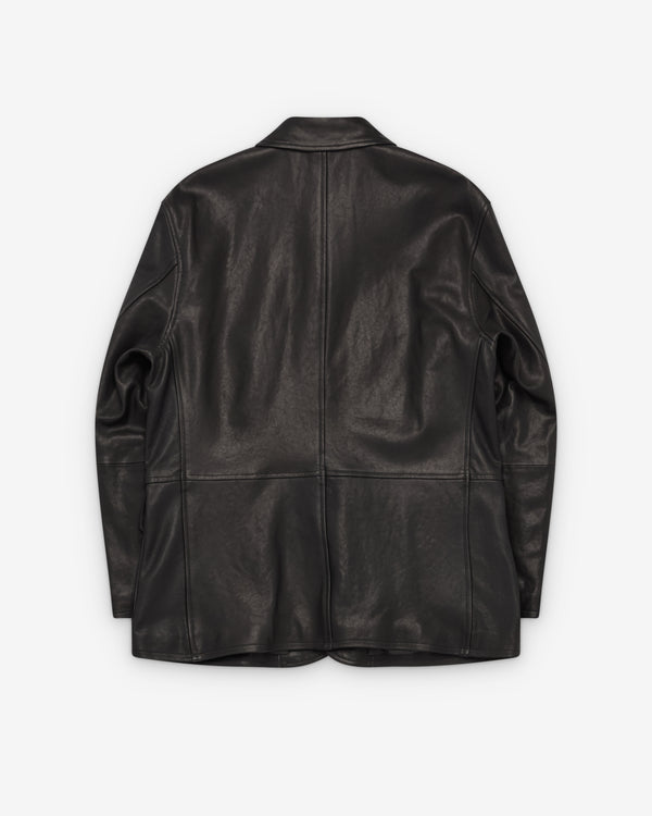 Auralee - Men's Textured Lamb Leather Blouson - (Black)