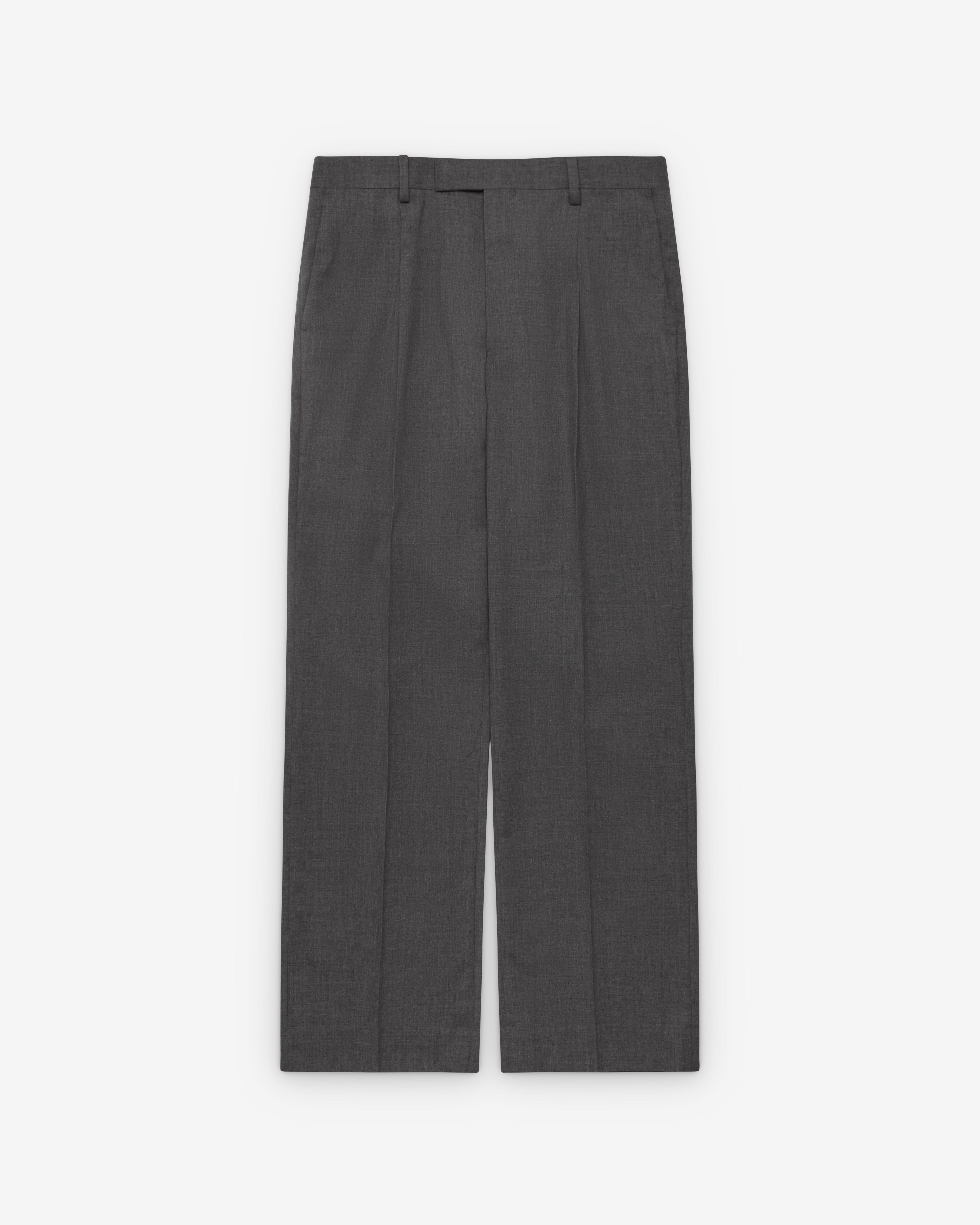 Auralee: Men's Summer Twist Cashmere Trousers (Charcoal) | Dover