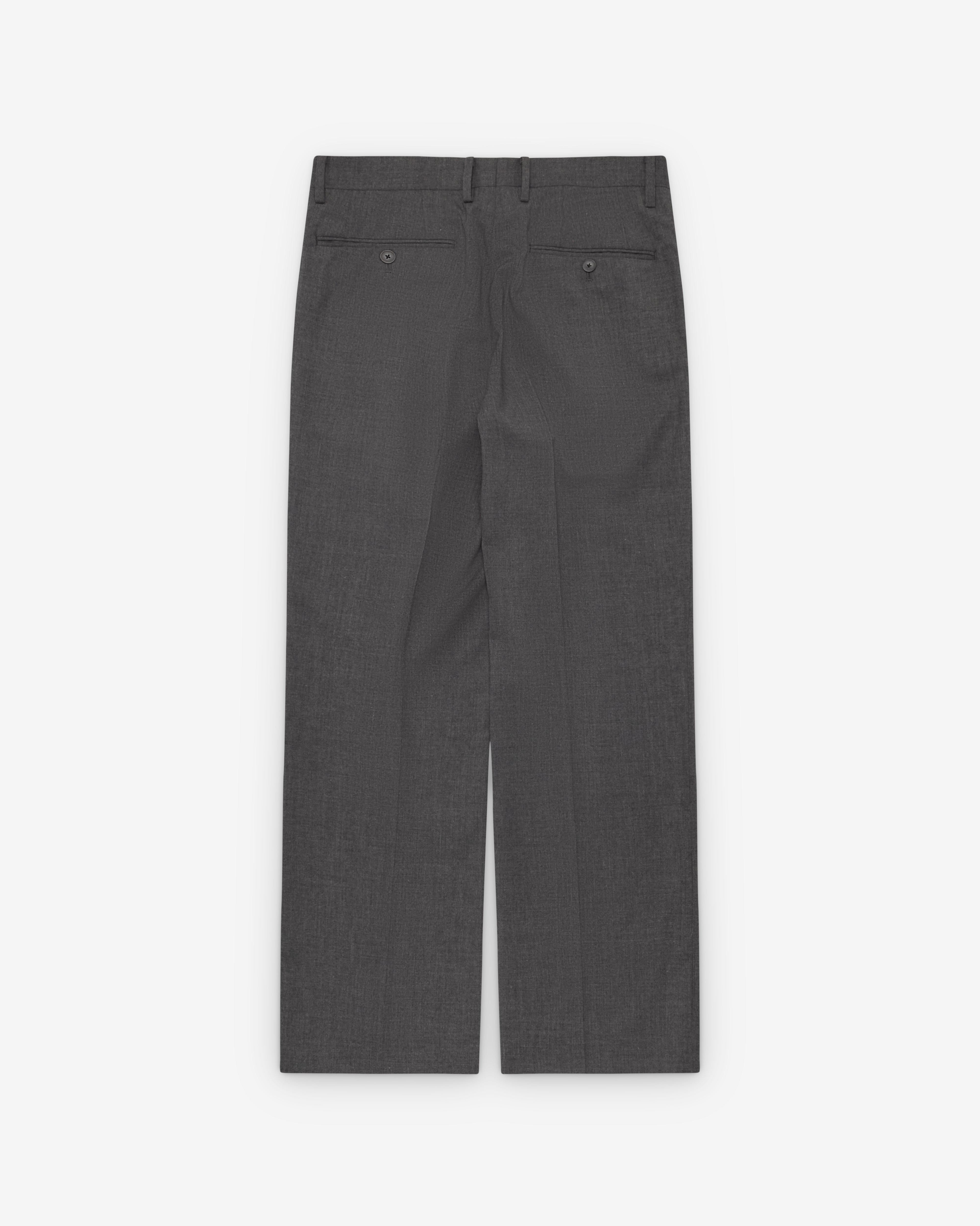 Auralee: Men's Summer Twist Cashmere Trousers (Charcoal) | Dover