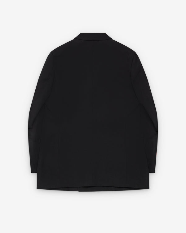 Auralee - Men's Wool Cotton Linen Ox Double-Breasted Blazer - (Black)