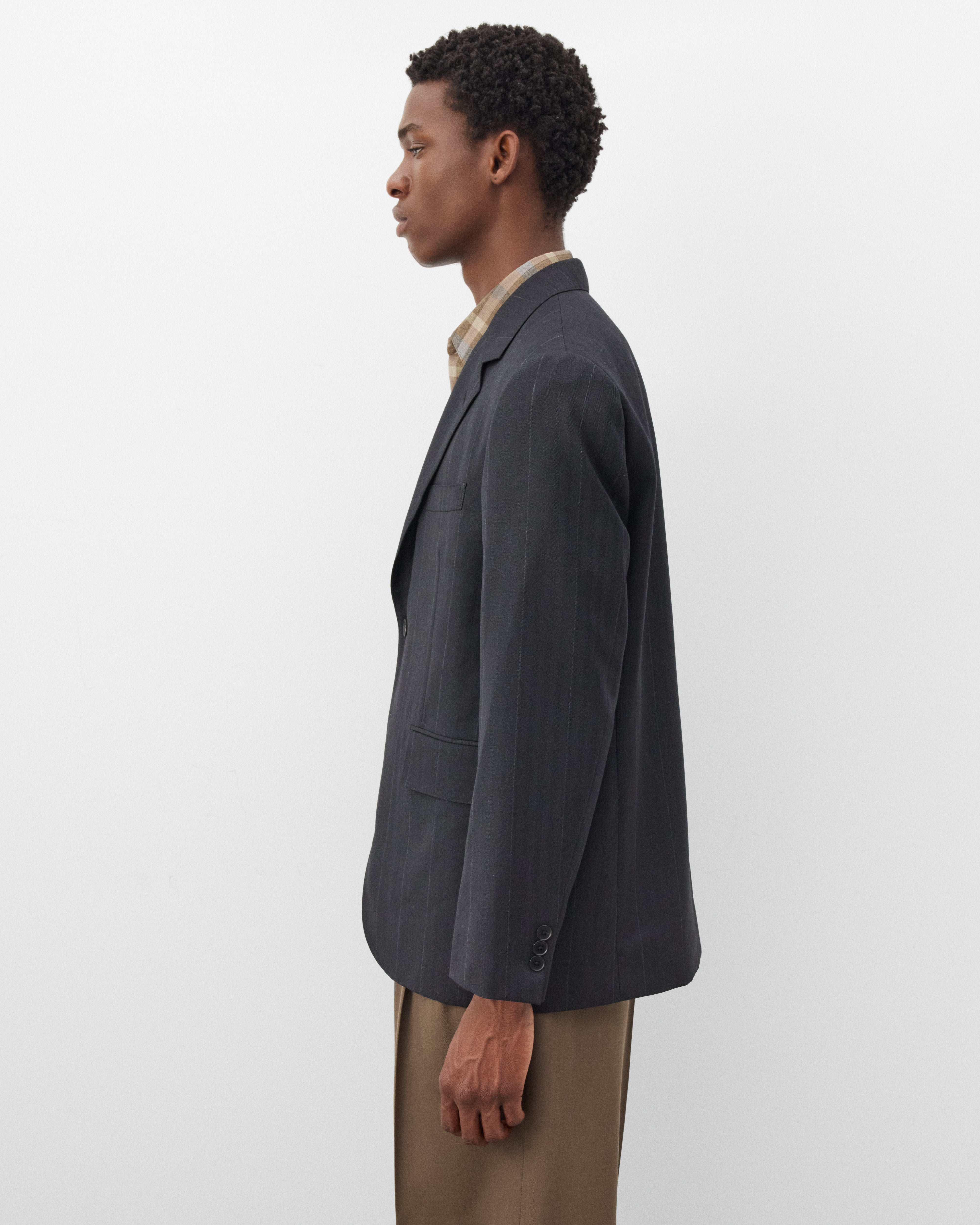 Auralee: Men's Bluefaced Wool Jacket (Navy) | Dover Street Market