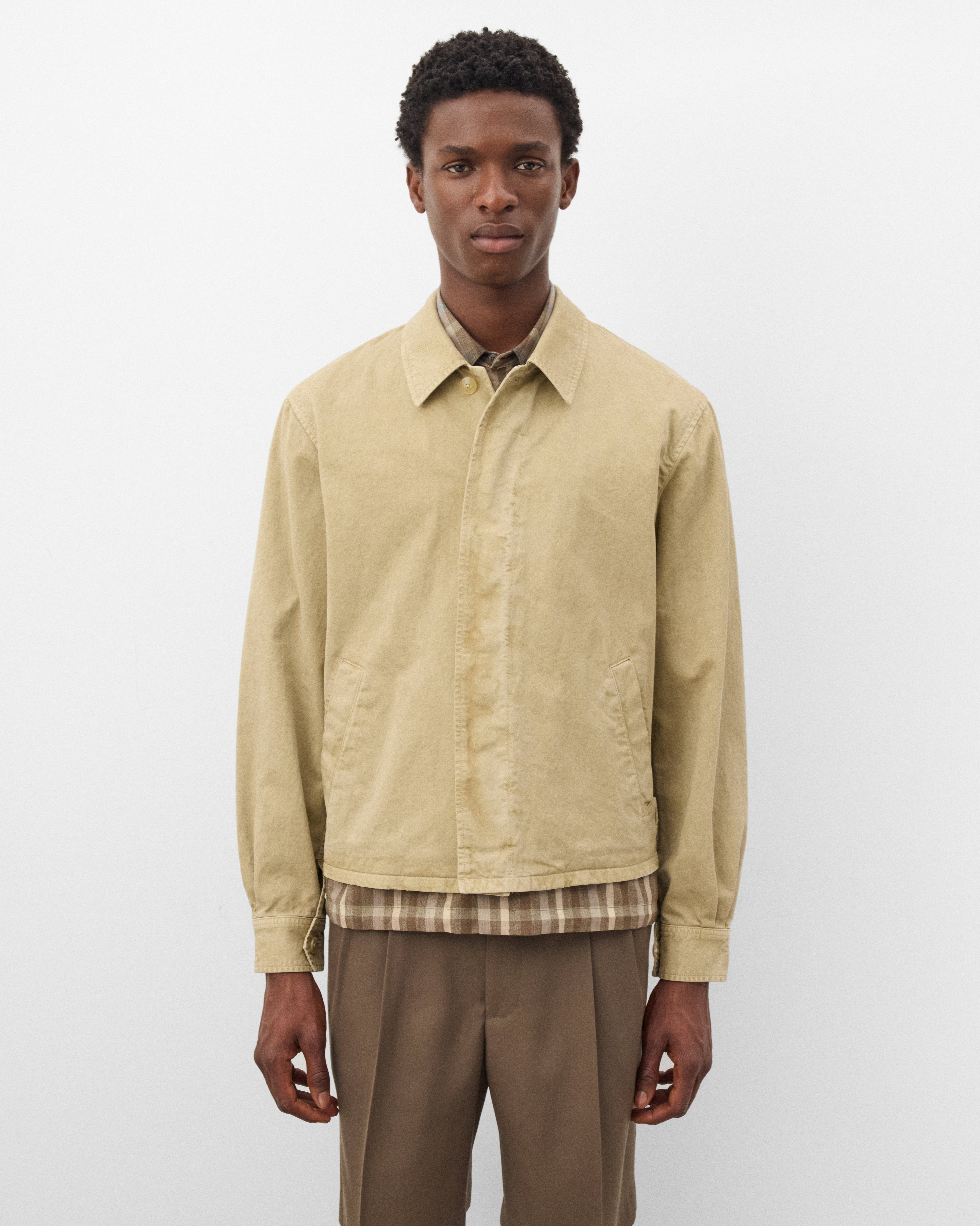 Auralee: Men's Finx Light Chino Jacket (Beige) | Dover Street