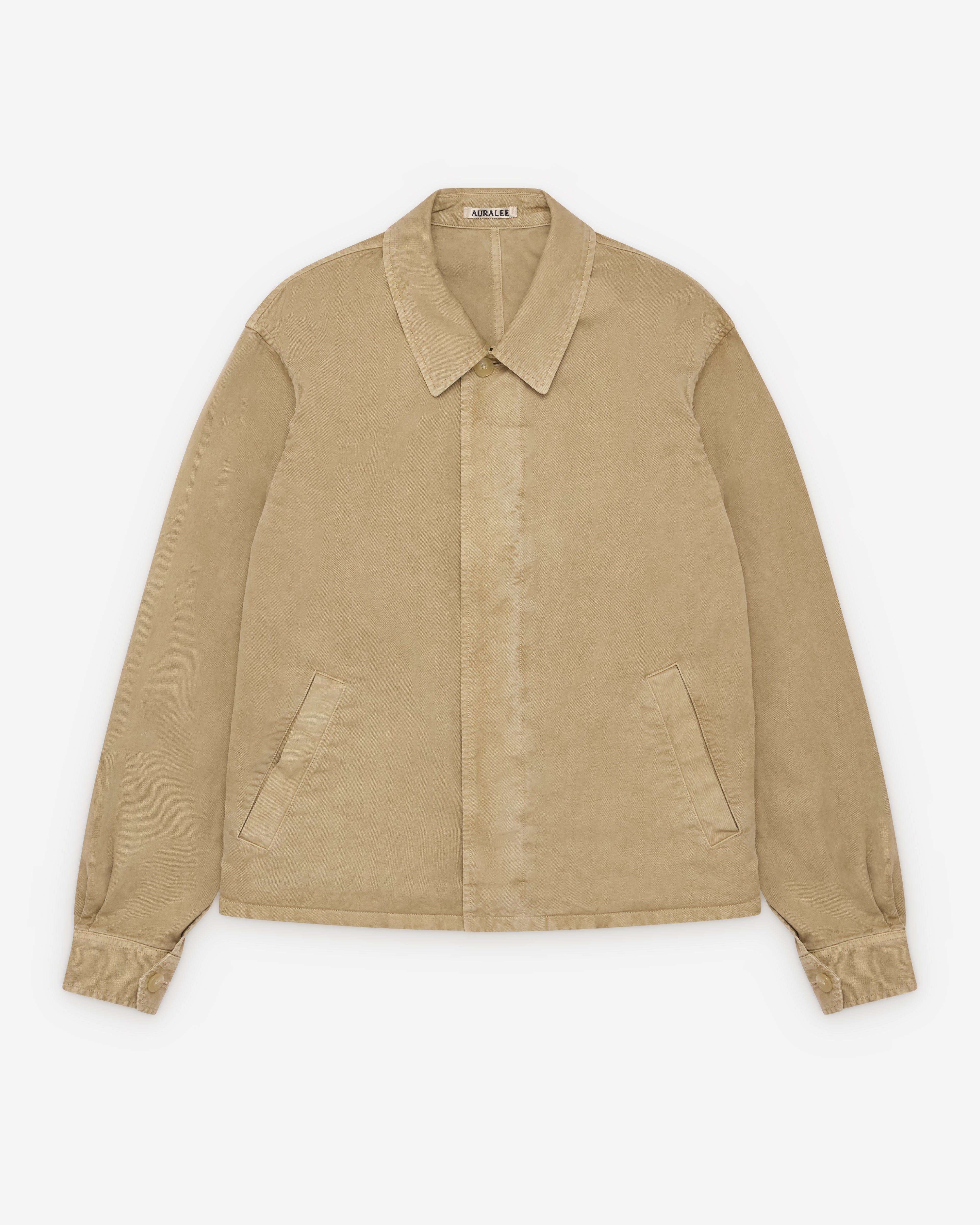 Auralee: Men's Finx Light Chino Jacket (Beige) | Dover Street