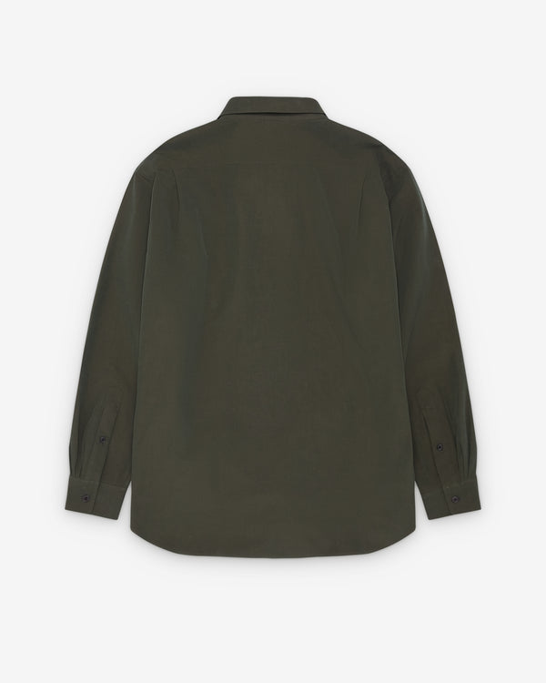 Auralee - Men's Washed Finx Weather Chambray Shirt - (Dark Olive)