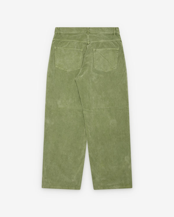 Auralee - Men's Finx Corduroy 5P Wide Pants - (Dusty Green)