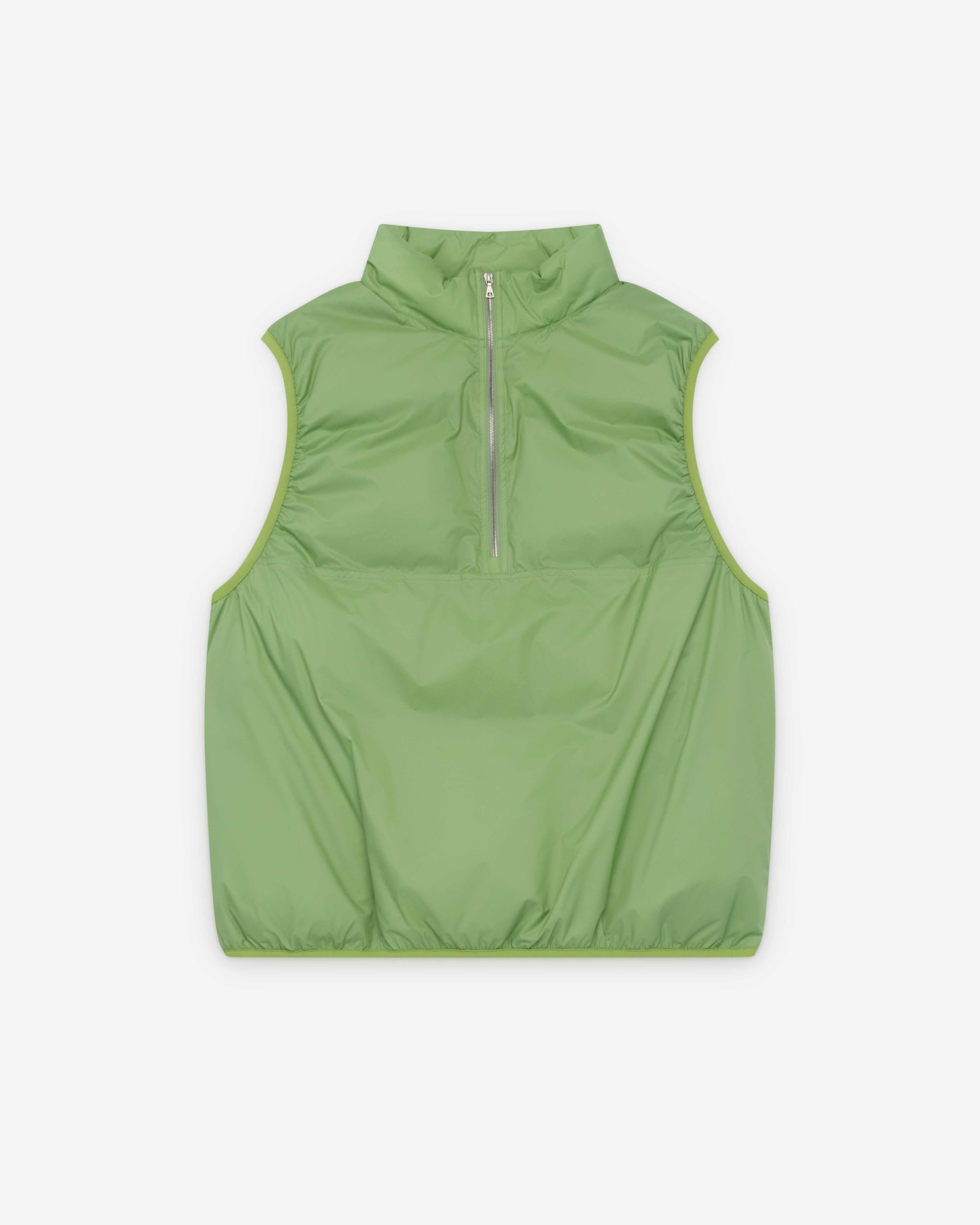 【greengreen】lipstop washer nylon vest Auralee: Men's Light Nylon Ripstop Down Vest (Light Green) | Dover