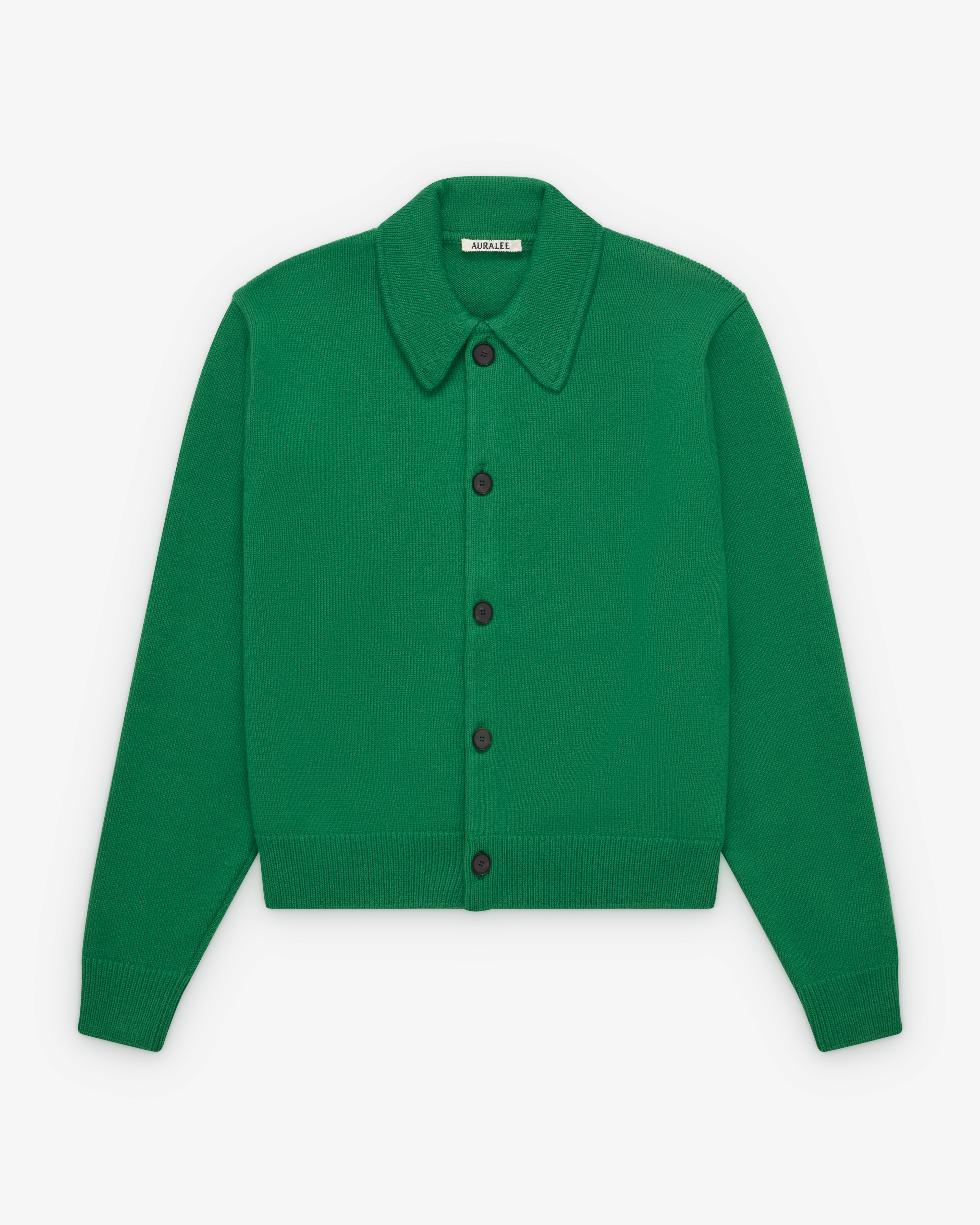Auralee: Men's Super Fine Cardigan (Green) | Dover Street Market