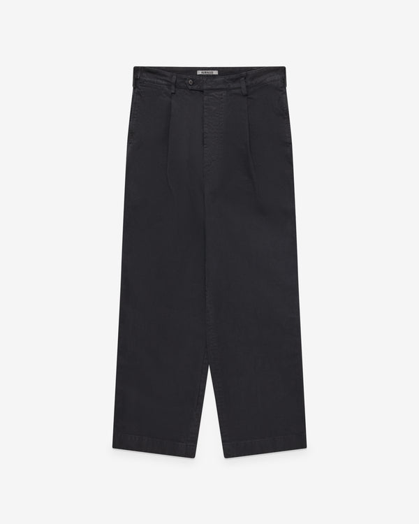 Auralee - Men's Garment-Dyed One-Tuck Chino - (Black)