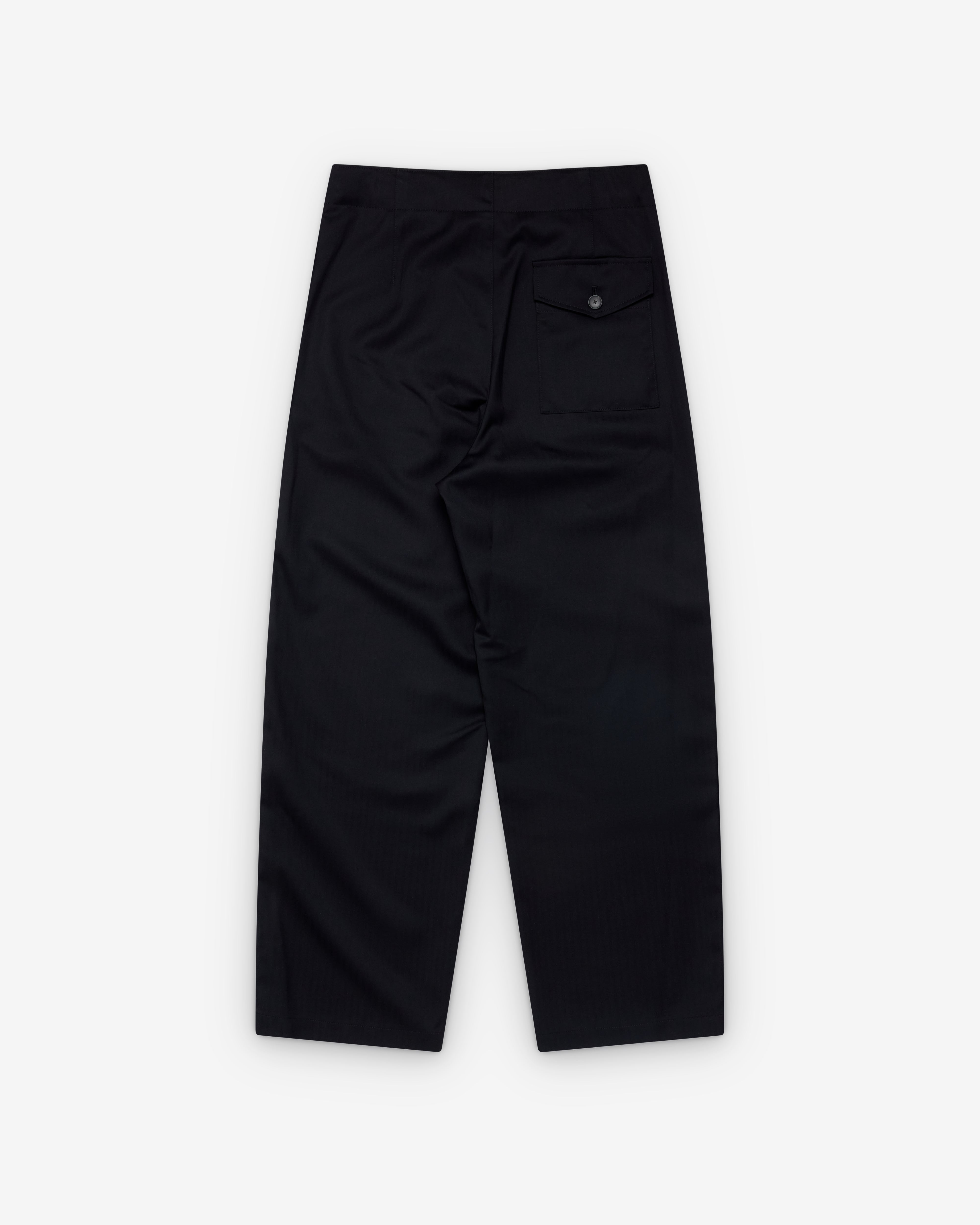 Auralee: Men's Herringbone Cargo Pants (Black) | Dover Street