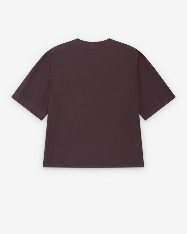 Auralee - Men's Garment-Dyed Short Sleeve Button Shirt - (Dark Brown)