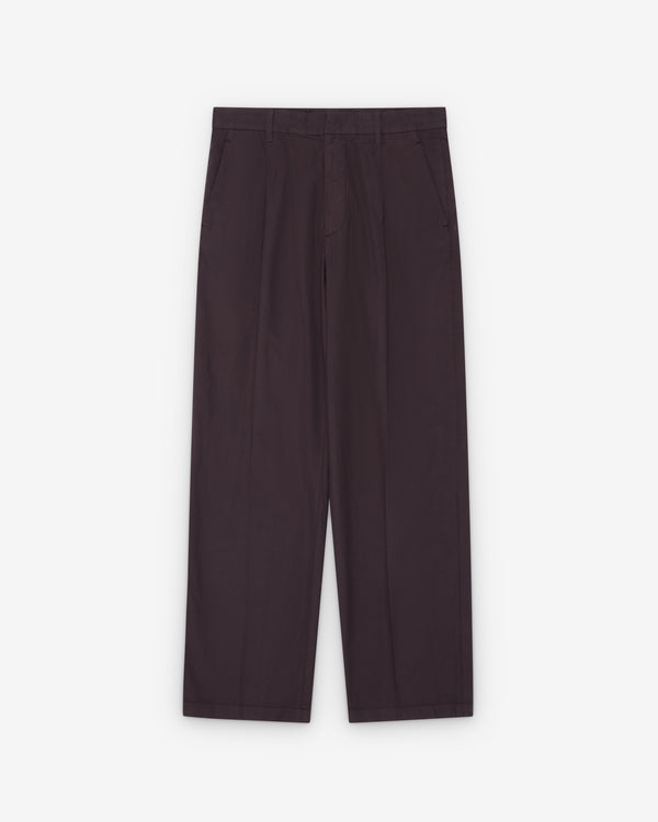 Auralee - Men's Garment-Dyed Shuttle Weat Slacks - (Dark Brown)