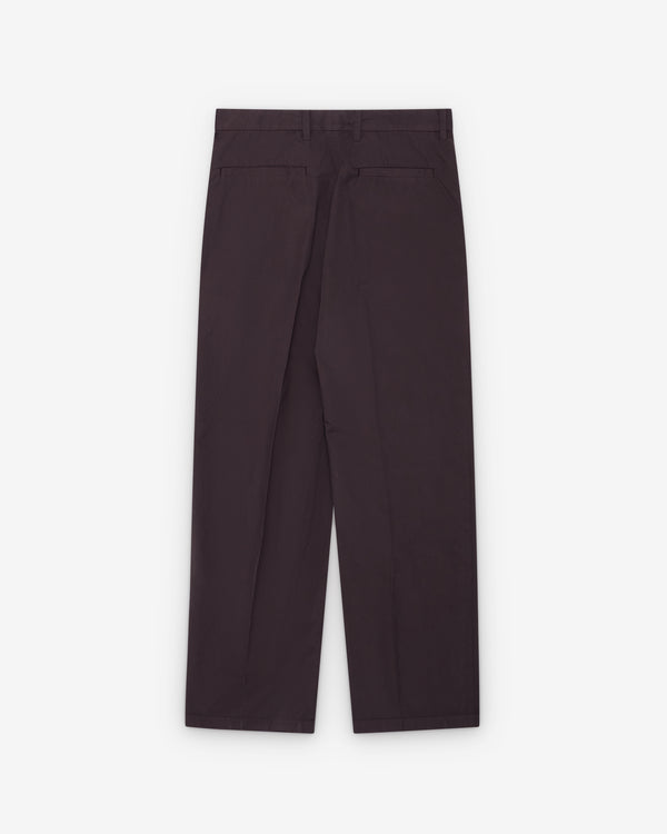 Auralee - Men's Garment-Dyed Shuttle Weat Slacks - (Dark Brown)