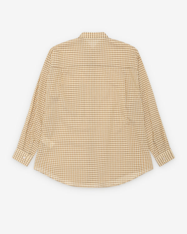 Auralee - Men's Checked Big Shirt - (Mustard)