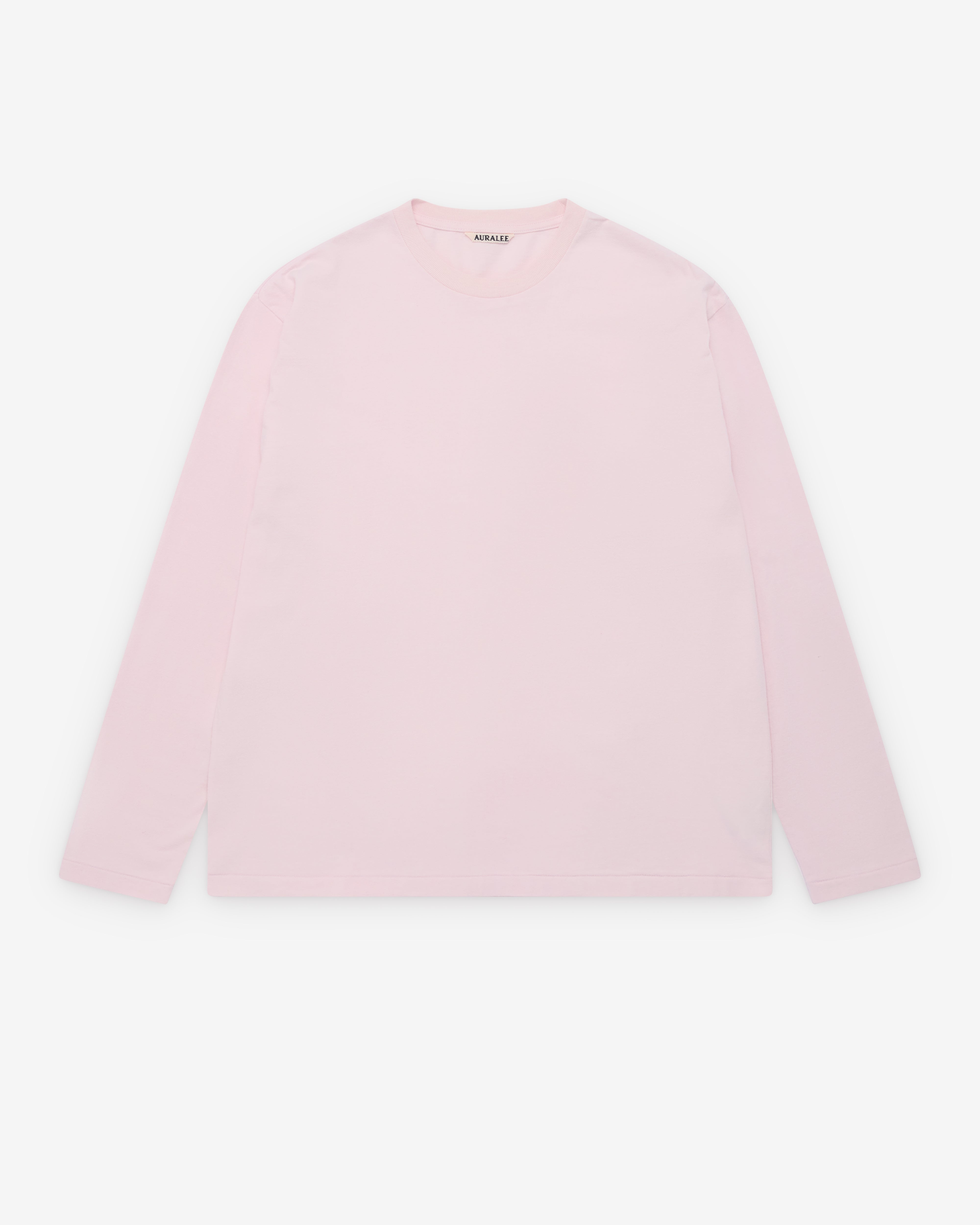 Auralee: Men's Brushed Organic Cotton Jersey (Pale Pink) | Dover