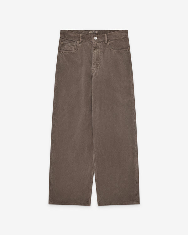 Auralee - Men's Garment-Dyed Corduroy Trousers - (Olive Brown)