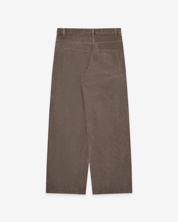 Auralee - Men's Garment-Dyed Corduroy Trousers - (Olive Brown)