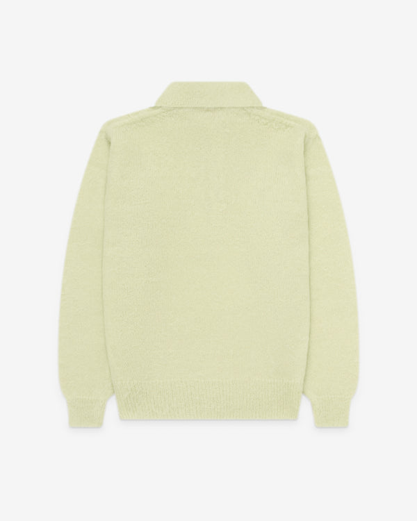 Auralee - Men's Brushed Mohair Knit - (Light Lime)