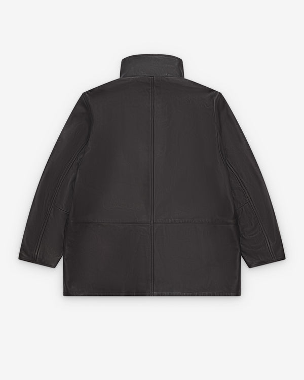 Auralee - Men's Reversible Half Coat - (Black/Beige)