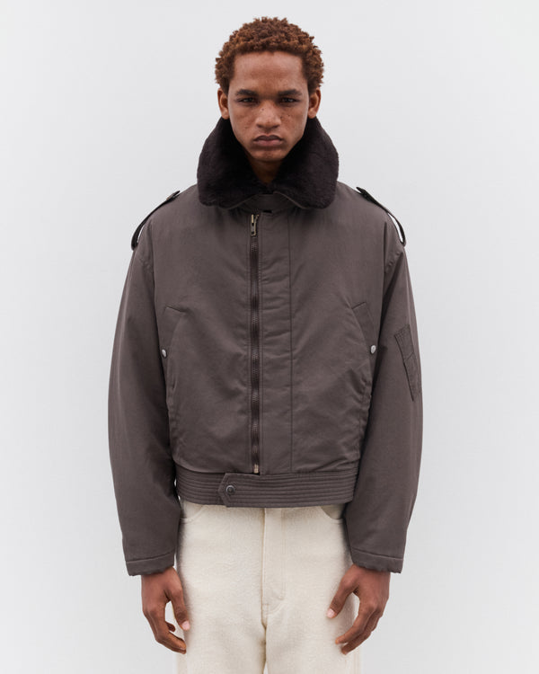 Auralee - Men’s Washed Finx Cotton Gabardine Flight Blouson - (Deep Olive)