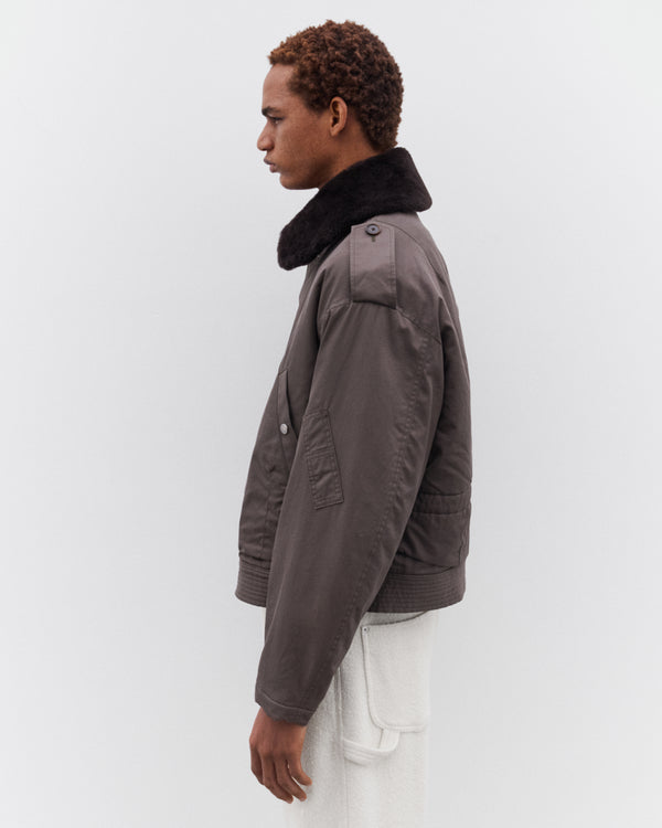 Auralee - Men’s Washed Finx Cotton Gabardine Flight Blouson - (Deep Olive)