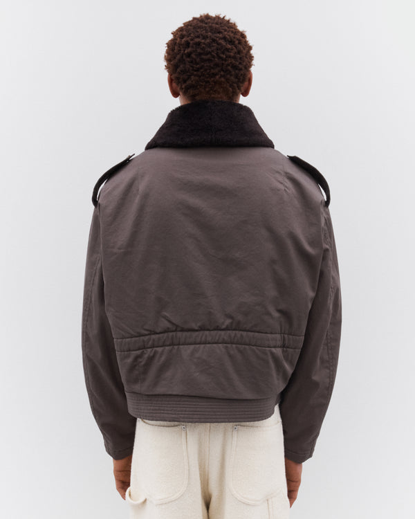 Auralee - Men’s Washed Finx Cotton Gabardine Flight Blouson - (Deep Olive)