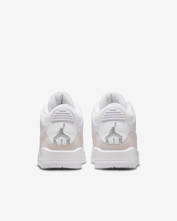 Nike - Men's Air Jordan 3 Retro - (White/Metallic Silver)
