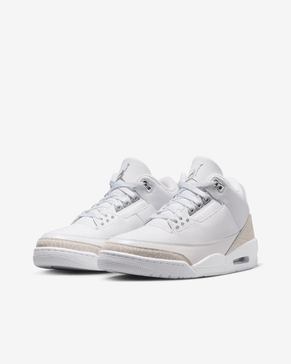 Nike - Men's Air Jordan 3 Retro - (White/Metallic Silver)