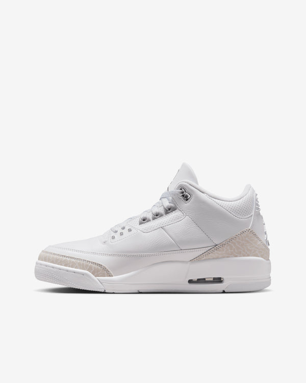 Nike - Men's Air Jordan 3 Retro - (White/Metallic Silver)
