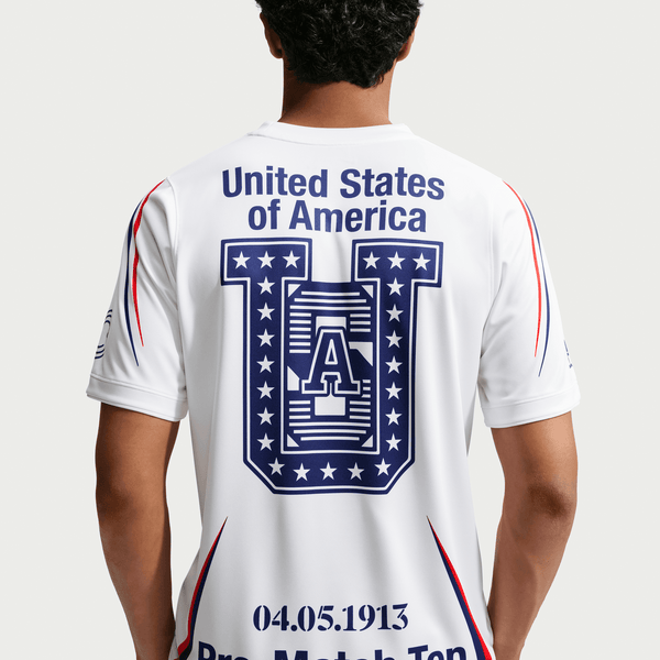 Nike - Virgil Abloh Archive Academy Pro Short-Sleeve Soccer Top - (White/Deep Royal Blue)