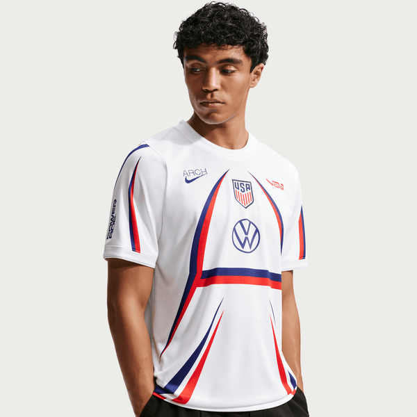Nike - Virgil Abloh Archive Academy Pro Short-Sleeve Soccer Top - (White/Deep Royal Blue)
