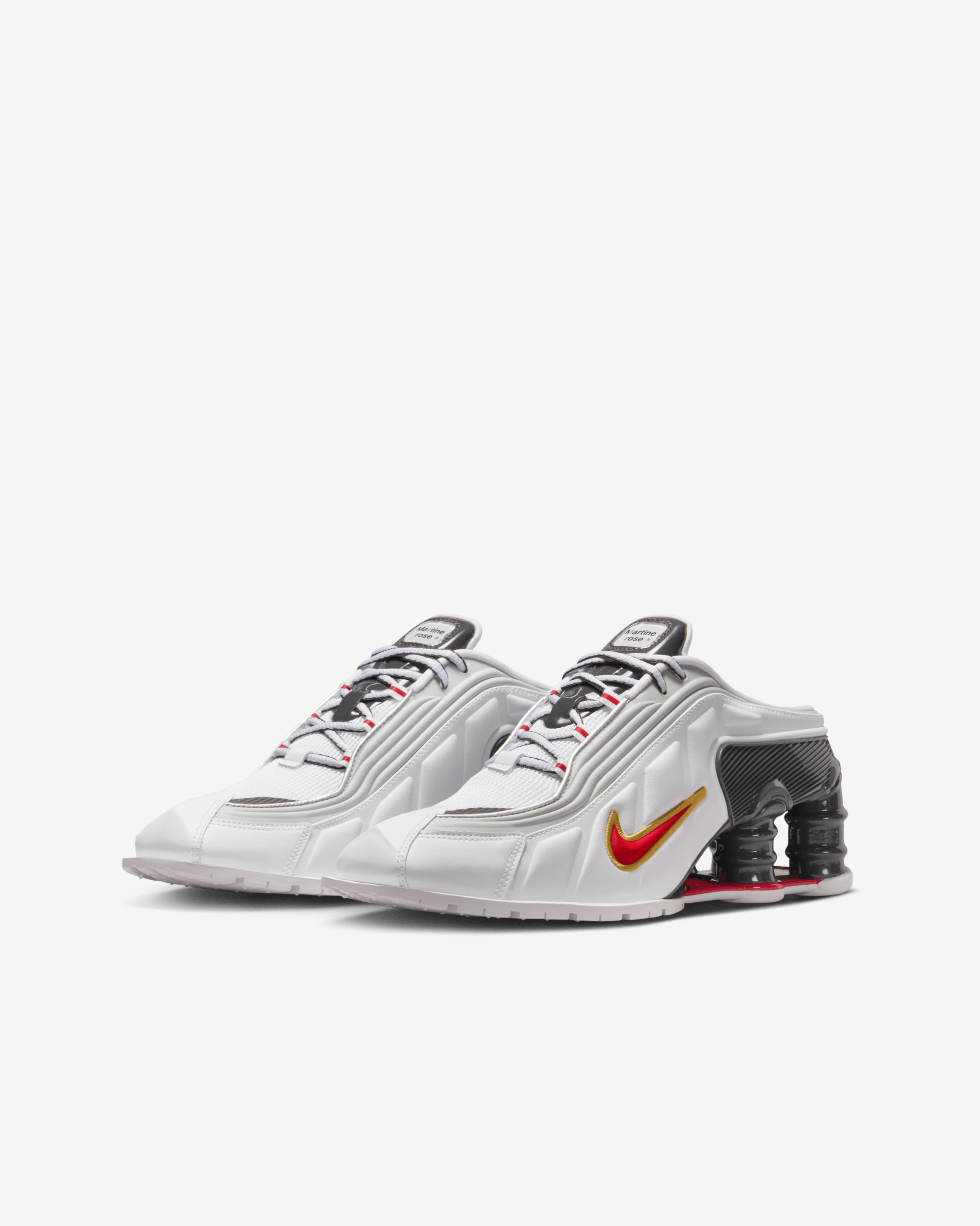 Nike: Women's Martine Rose Shox MR4 Mule (White/Varsity Red