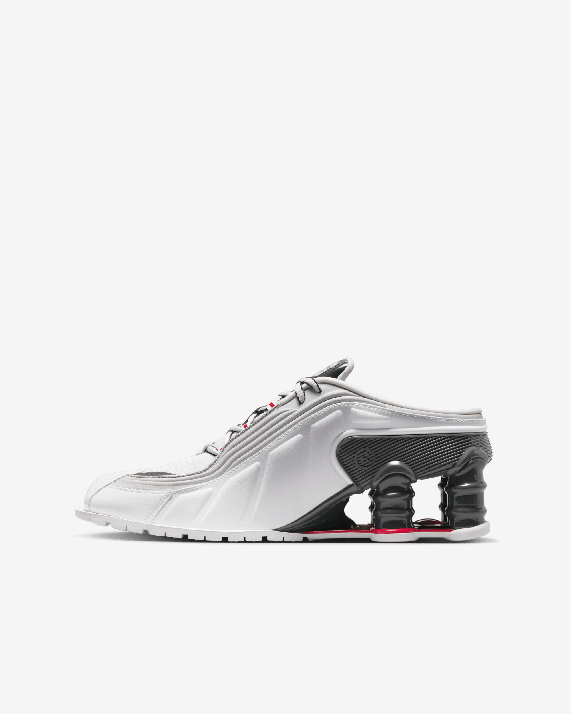 Nike: Women's Martine Rose Shox MR4 Mule (White/Varsity Red