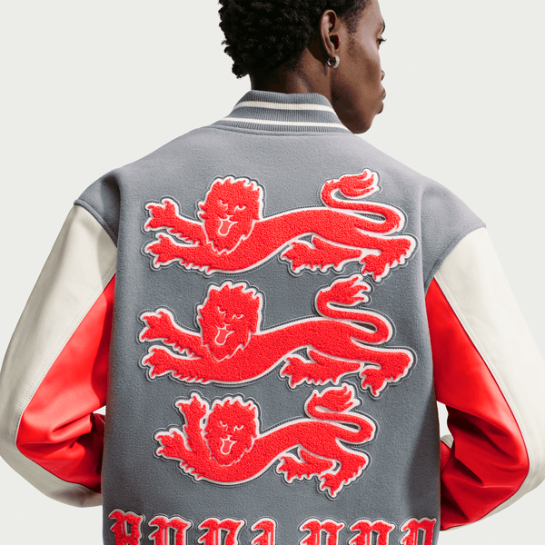 Nike - Palace England Varsity Jacket - (Cool Grey/White)