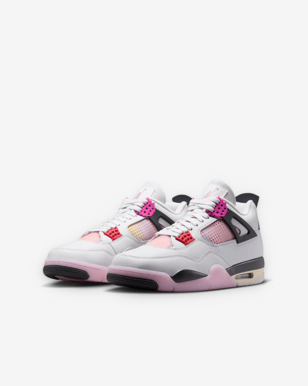 Nike - Men's Air Jordan 4 Retro - (Off White/Anthracite/Fire Pink)