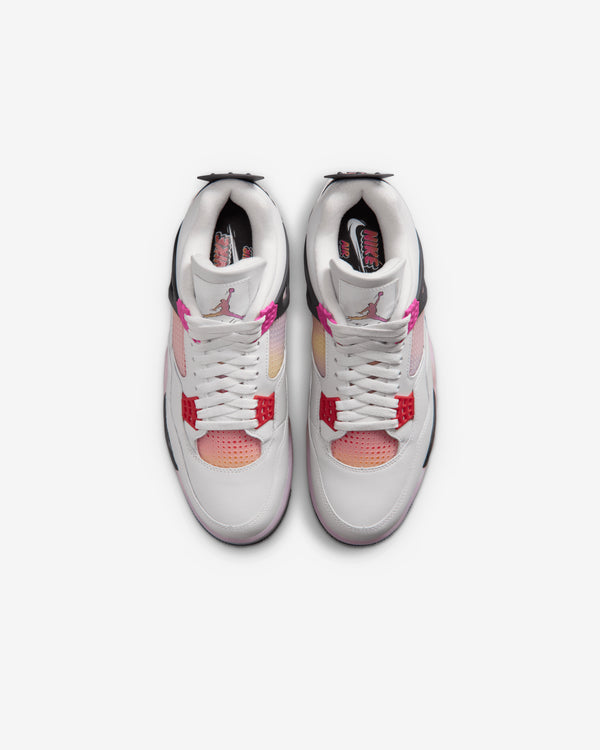 Nike - Men's Air Jordan 4 Retro - (Off White/Anthracite/Fire Pink)