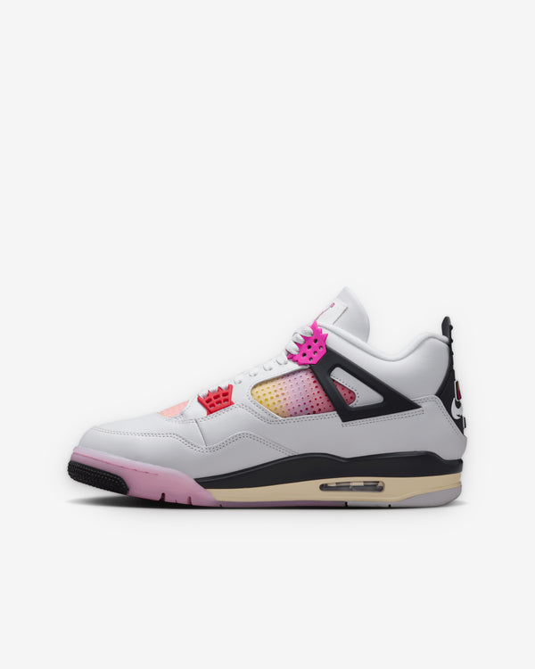 Nike - Men's Air Jordan 4 Retro - (Off White/Anthracite/Fire Pink)