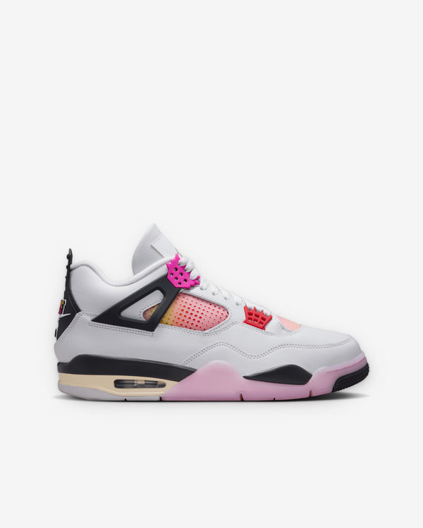 Nike - Men's Air Jordan 4 Retro - (Off White/Anthracite/Fire Pink)